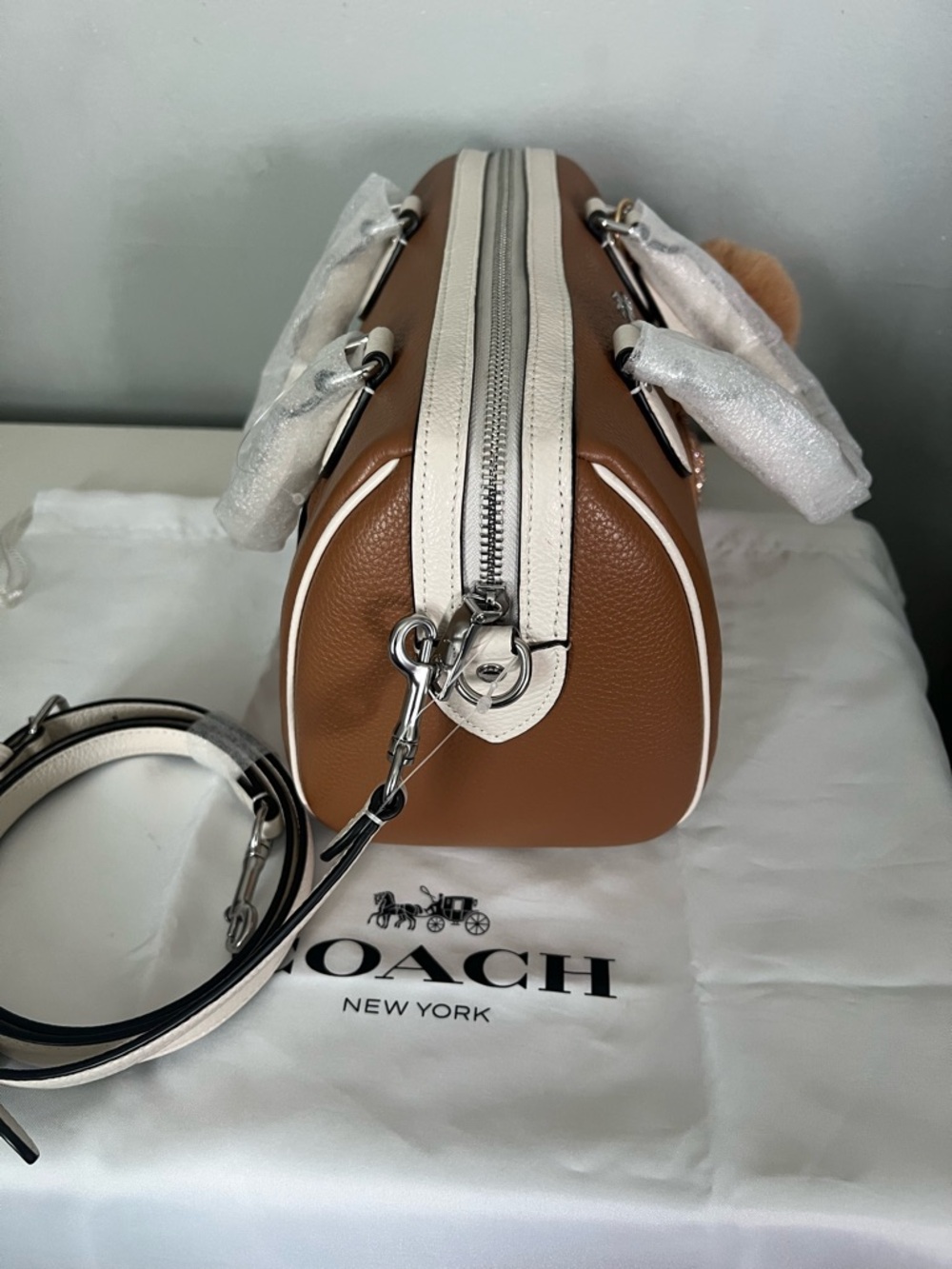 Coach Rowan Satchel In Colorblock And Wallet - Picture 6 of 13